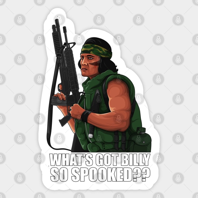 'What's got Billy so Spooked?' Sticker by CMatthewman